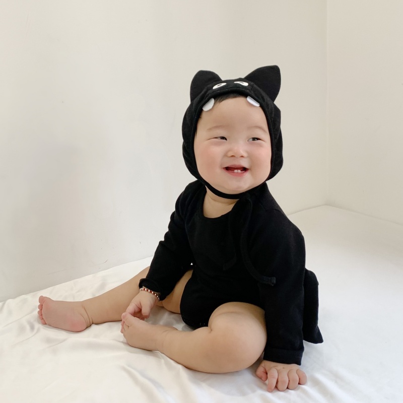 Baby Halloween Bat Hat Romper Set