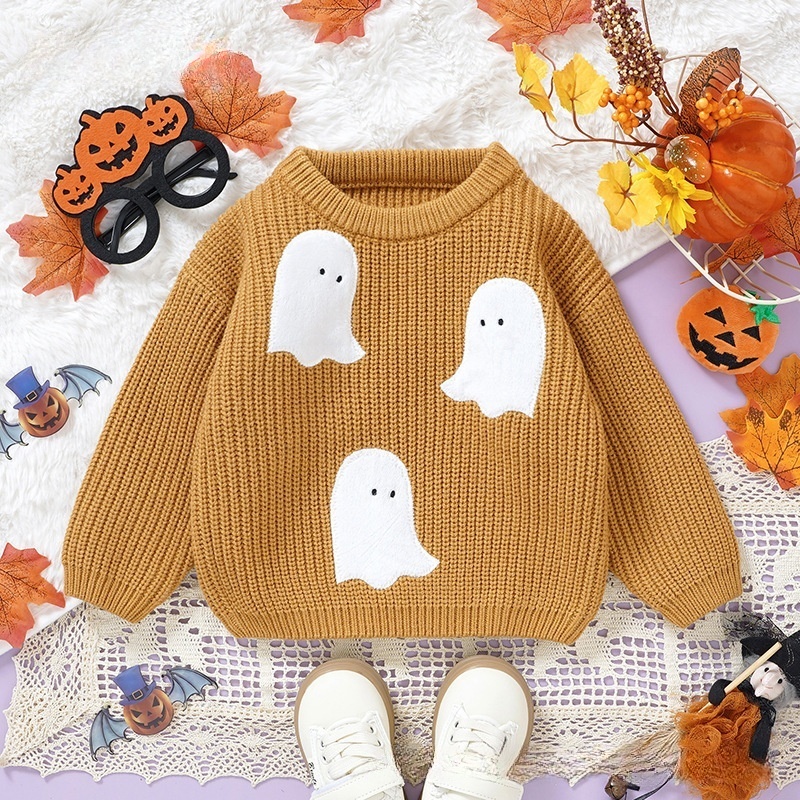 Baby Toddler Halloween Ghost Print Sweater