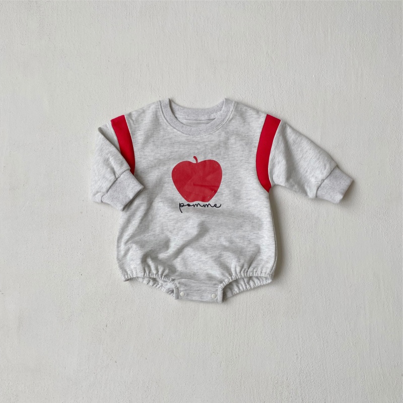 Baby Apple Print Triangle Romper