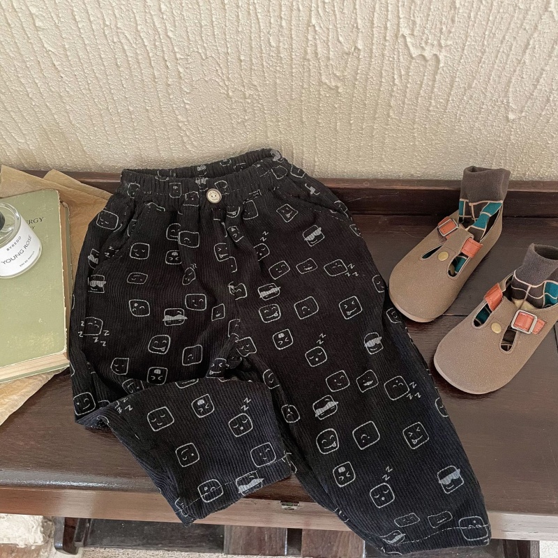 Kids' Printed Corduroy Pants
