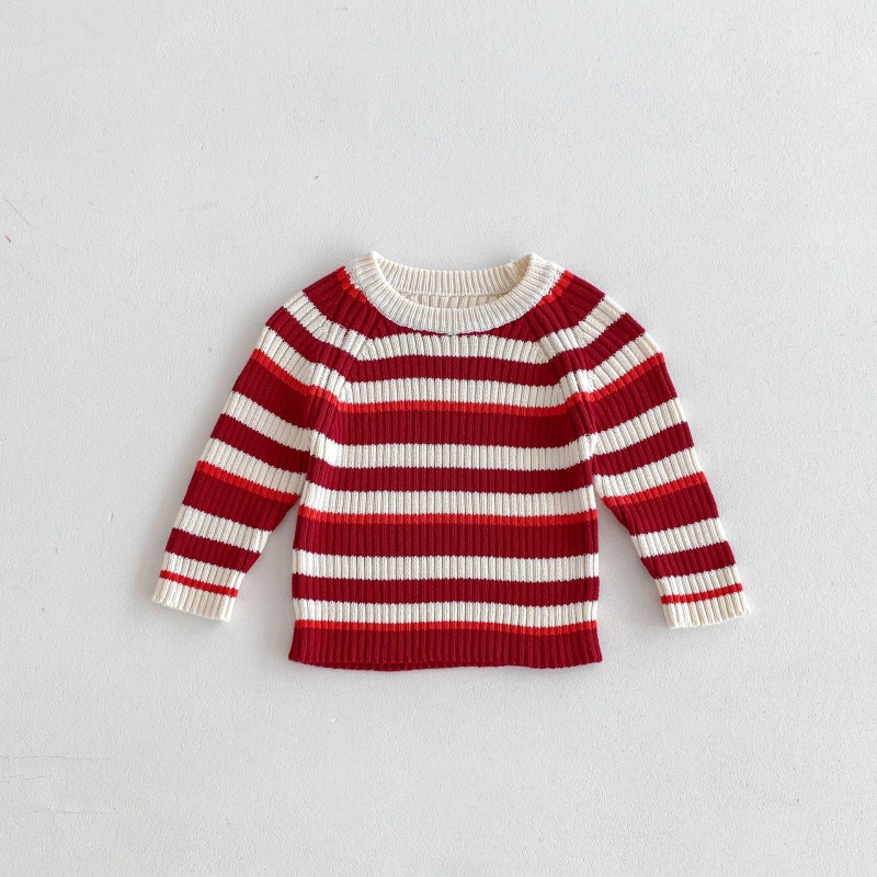 Baby Toddler Red Striped Sweater