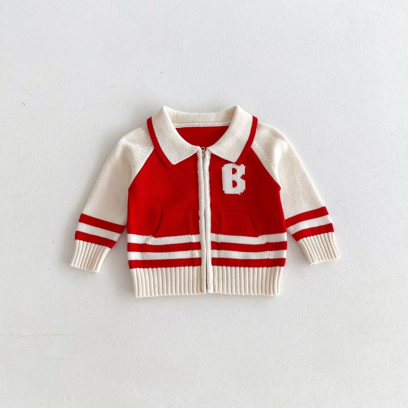 Baby Toddler Alphabet Zipper Cardigan Sweater