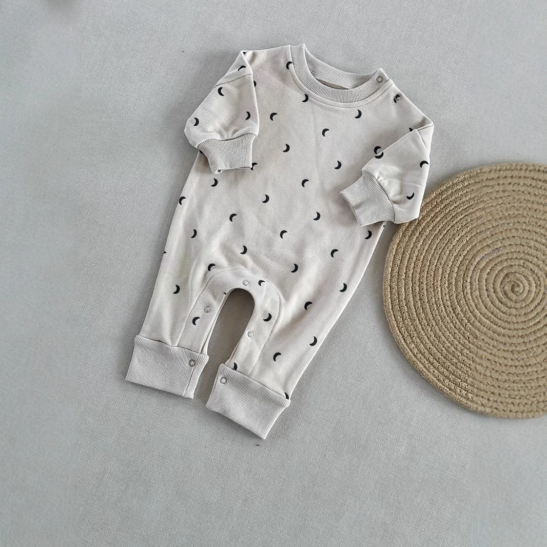Baby Newborn Moon Polka Dot Print Rompers