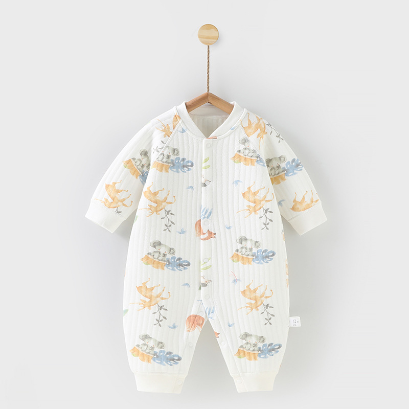Baby Animal Warm Quilted Romper