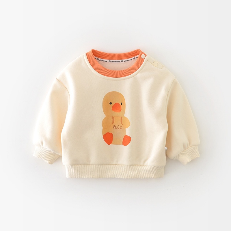 Baby Toddler Fleece-Lined Duck Sweatshirt & Overalls