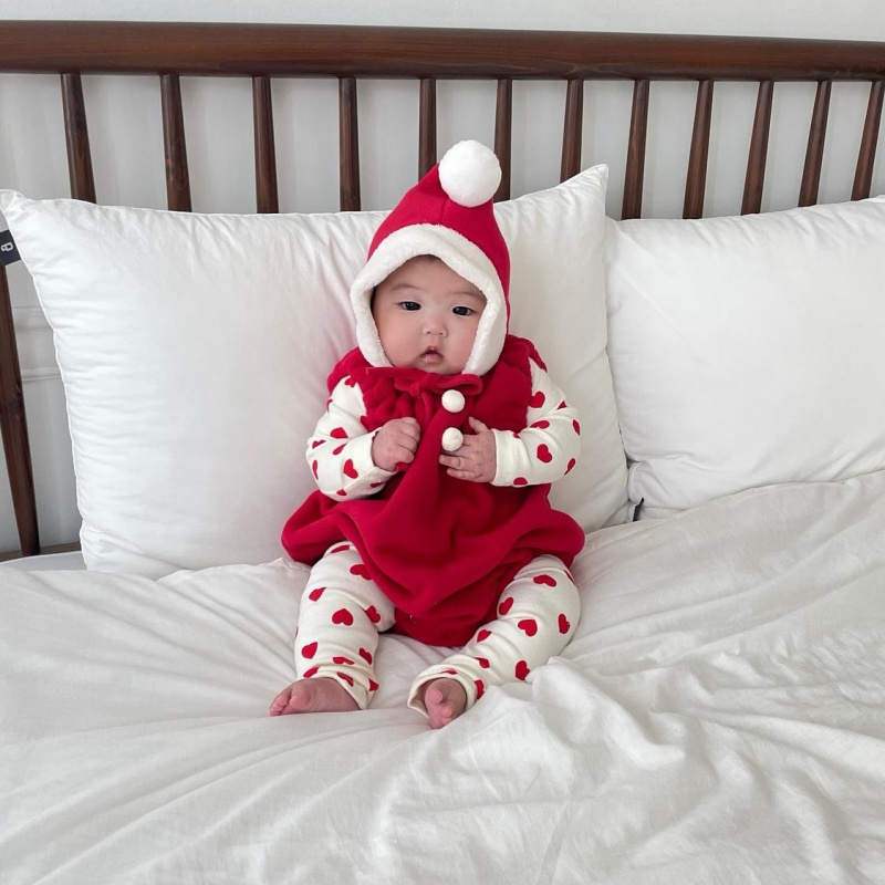 Baby Christmas Vest Hooded Romper