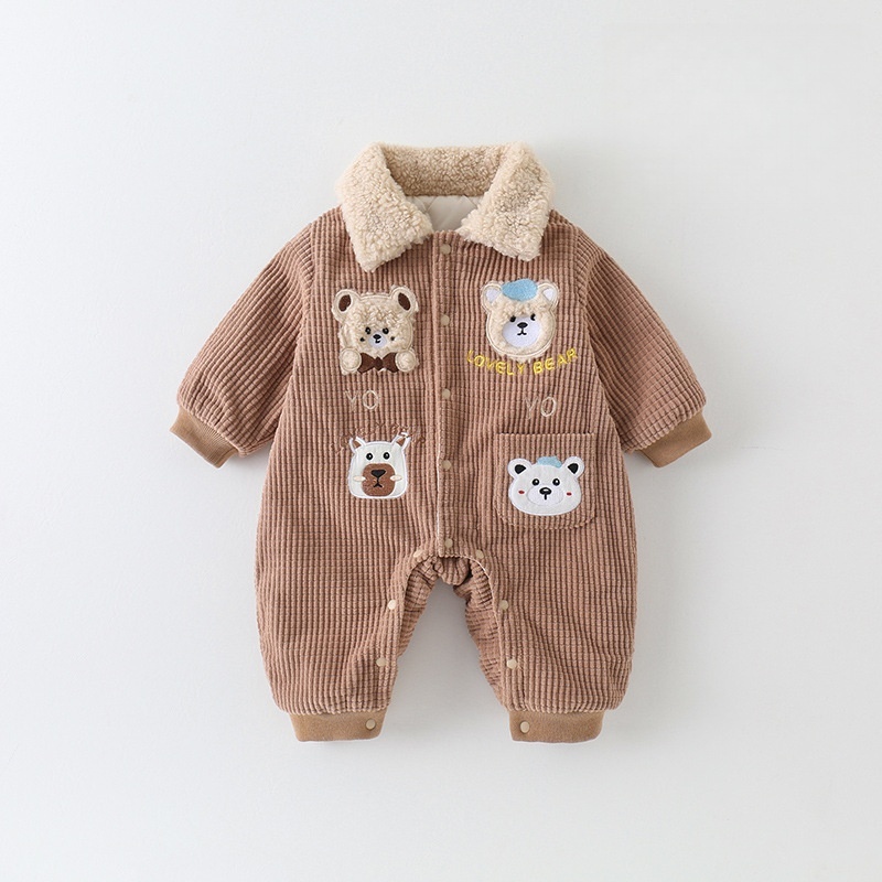 Baby Bear Fleece-Lined Warm Romper
