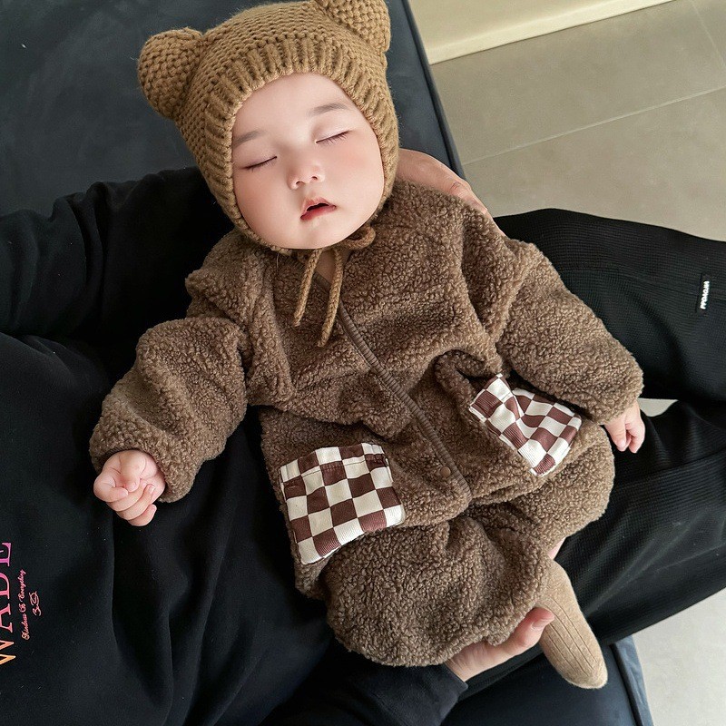 Baby Fleece-Lined Thermal Romper