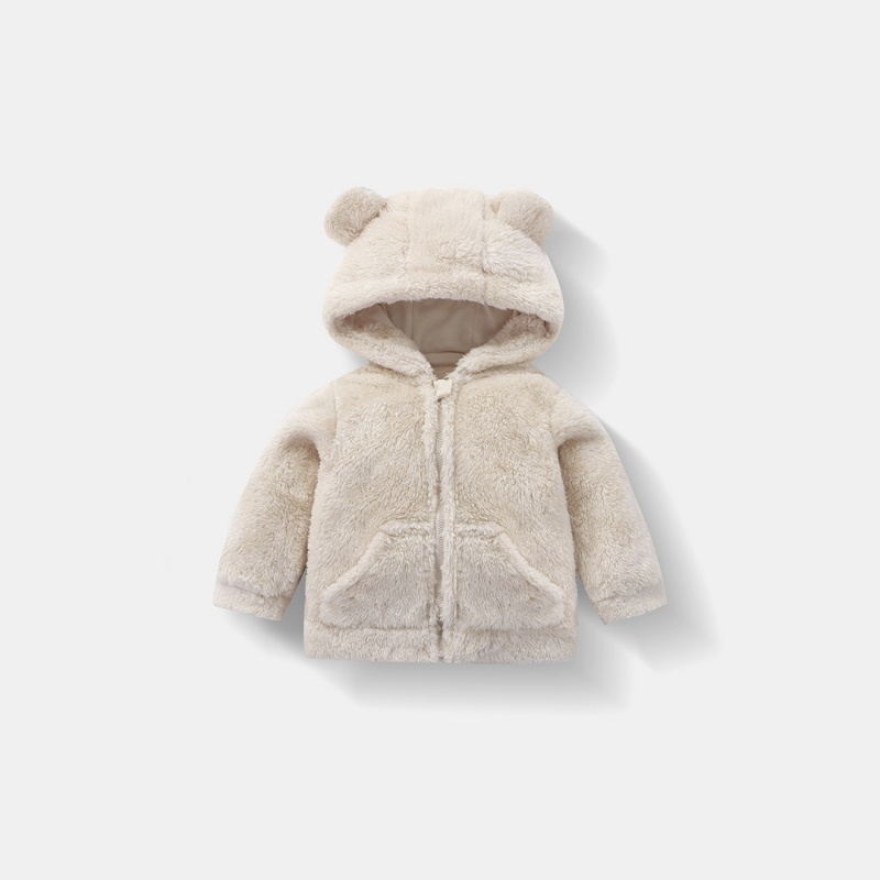 Baby Toddler Plush Zipper Outerwear