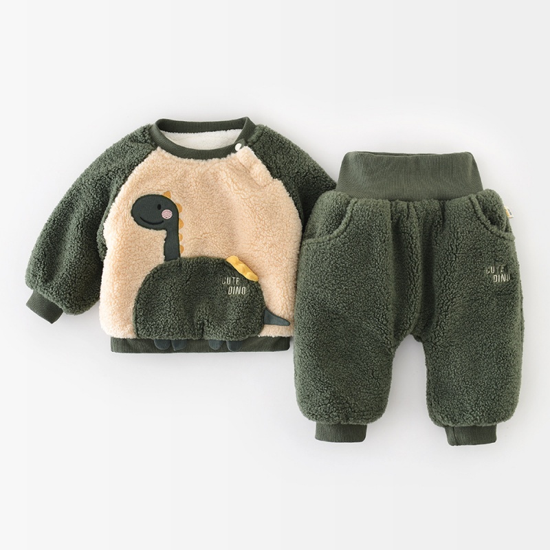 2-Piece Baby Toddler Dinosaur Fleece Set