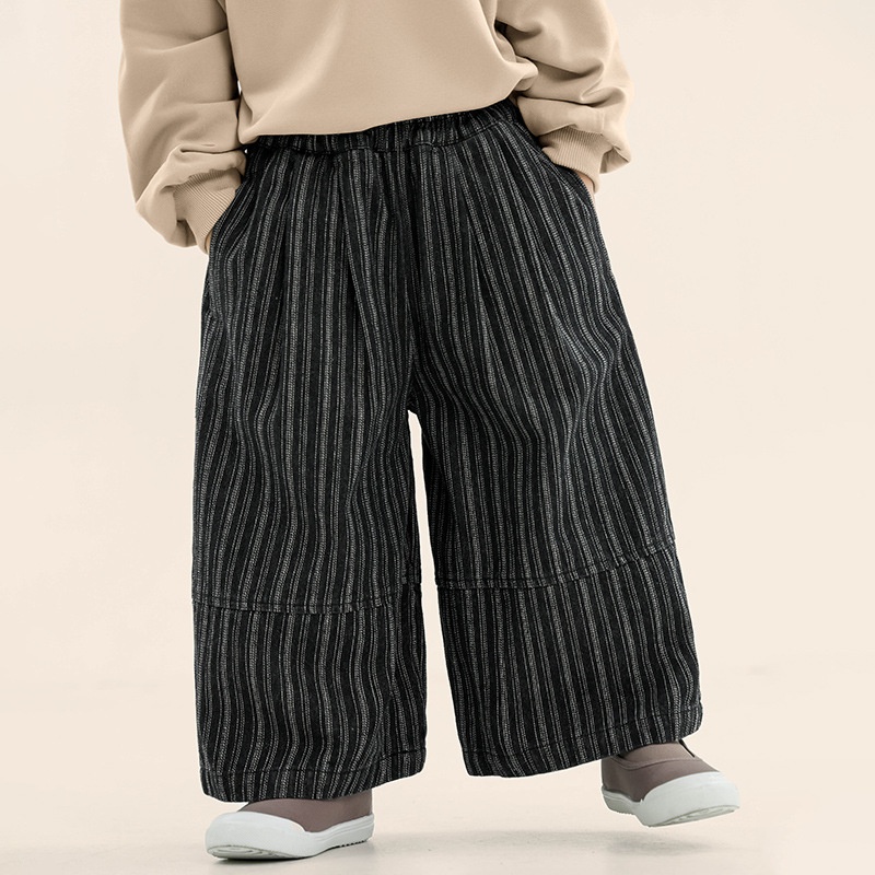 Baby Kids' Boys Striped Wide-Leg Pants