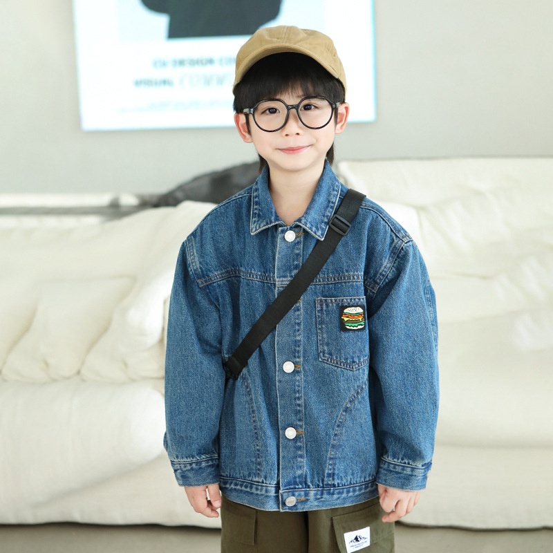 Kids' Boys' Hamburger Print Denim Jacket