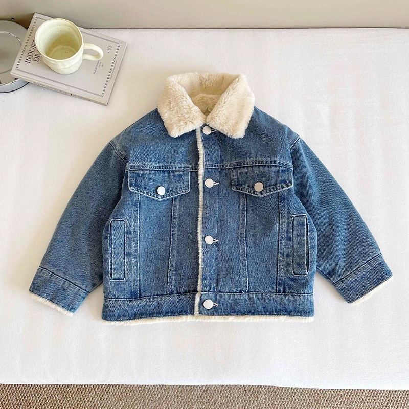 Baby Kids' Fleece-Lined Denim Outerwear