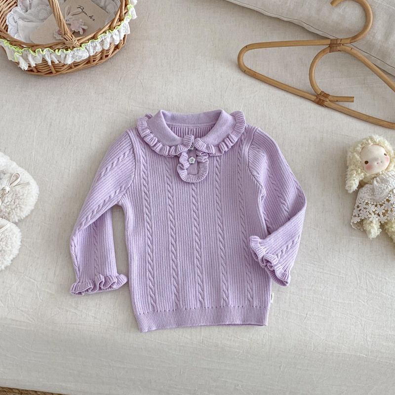 Baby Kids' Girl Lace Knit Sweater