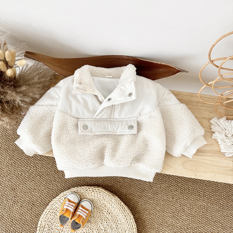 Baby Toddler Lambswool Patchwork Fleece Sweatshirt