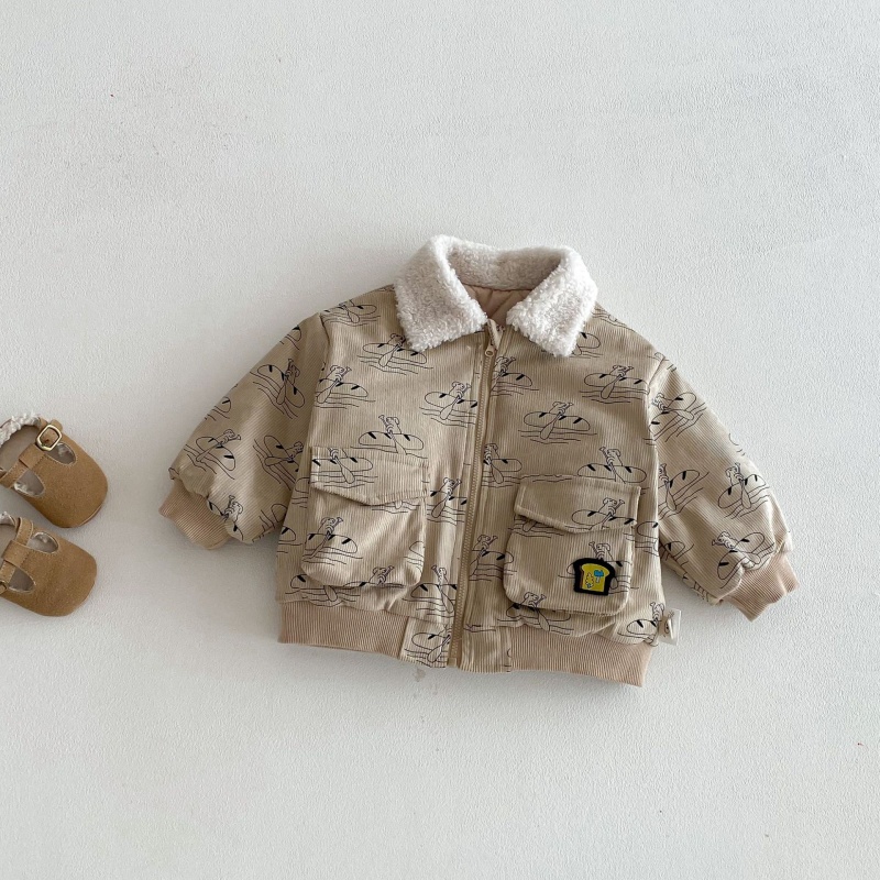 Baby & Kids' Boys' Thickened Printed Outerwear