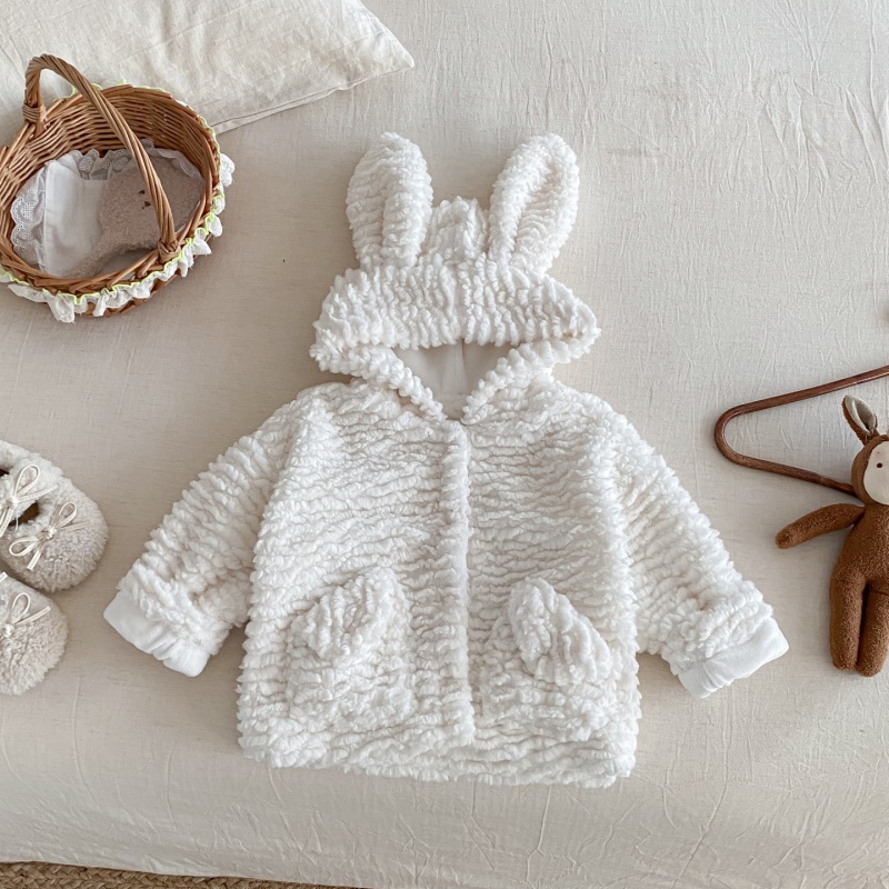 Baby & Kids Rabbit Ear Fuzzy Outerwear