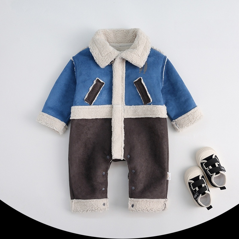 Baby Color-Block Fleece Romper