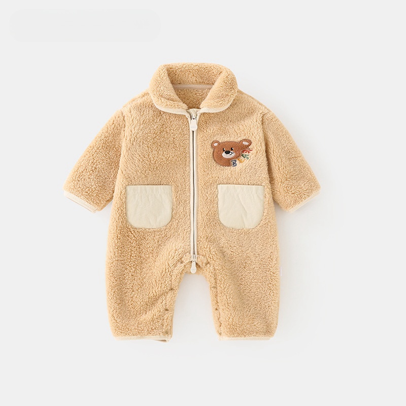 Cuddle Animal Baby Newborn Pocket Hairy Romper