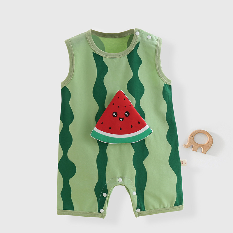 Baby Green Watermelon Sleeveless Onesie