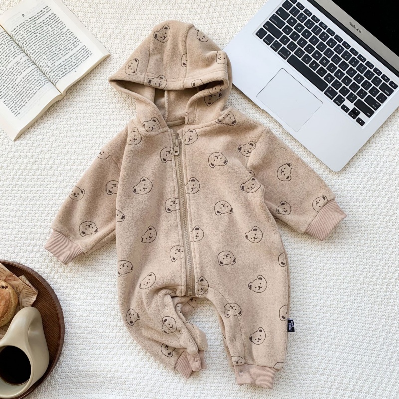 Baby Warm Bear Padded Zipper Romper