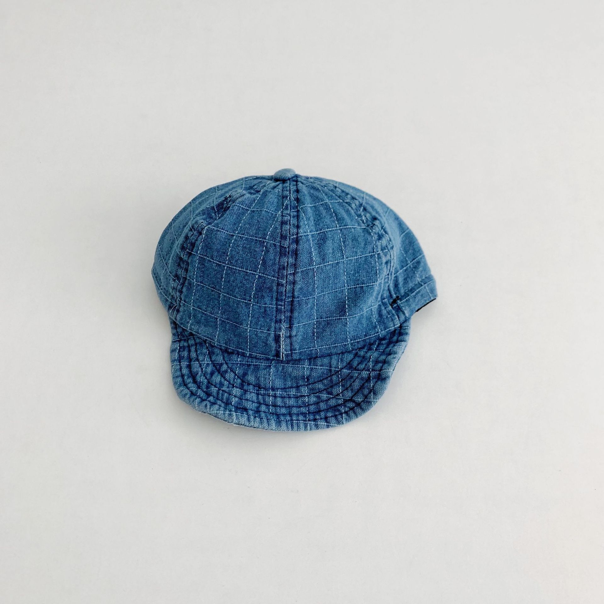 Baby Grid Soft-Brimmed Denim Baseball Hat