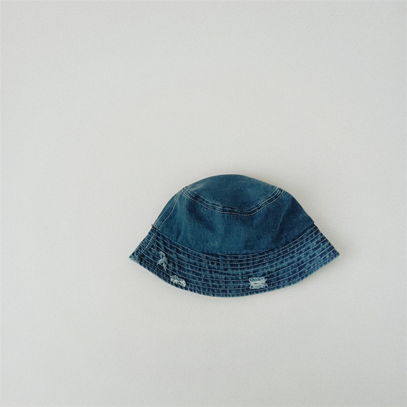 Baby Retro Old Hole Denim Bucket Hat
