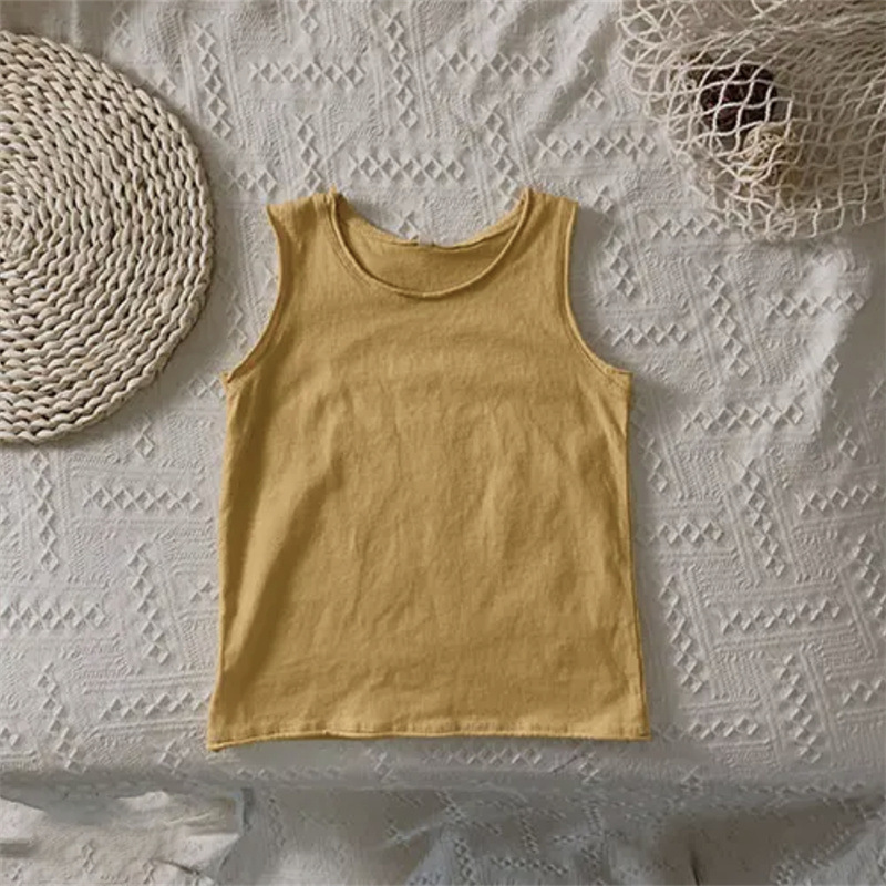 Kids Solid Color Vest Top
