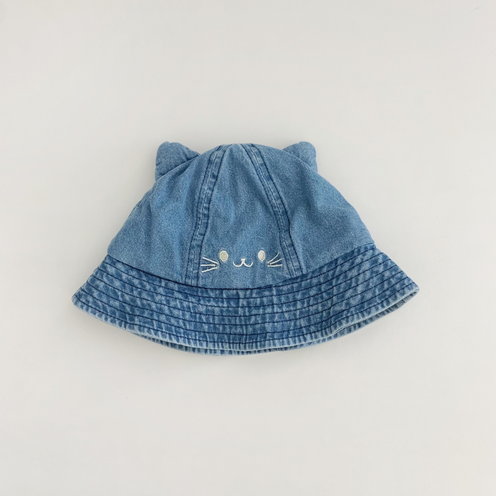 Toddler Cute Deer Cat Dome Denim Bucket Hat
