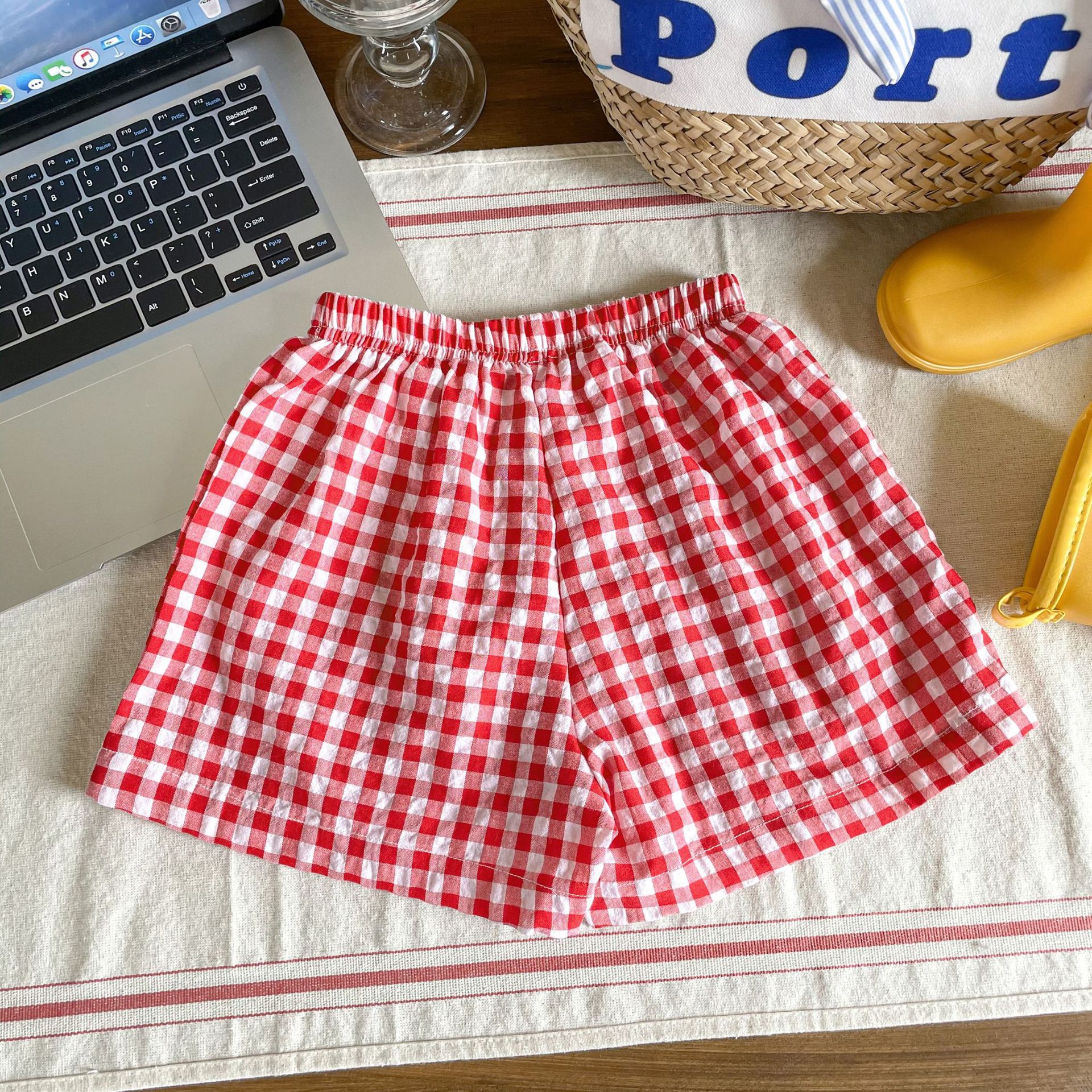Kids Checkerboard Short Pants