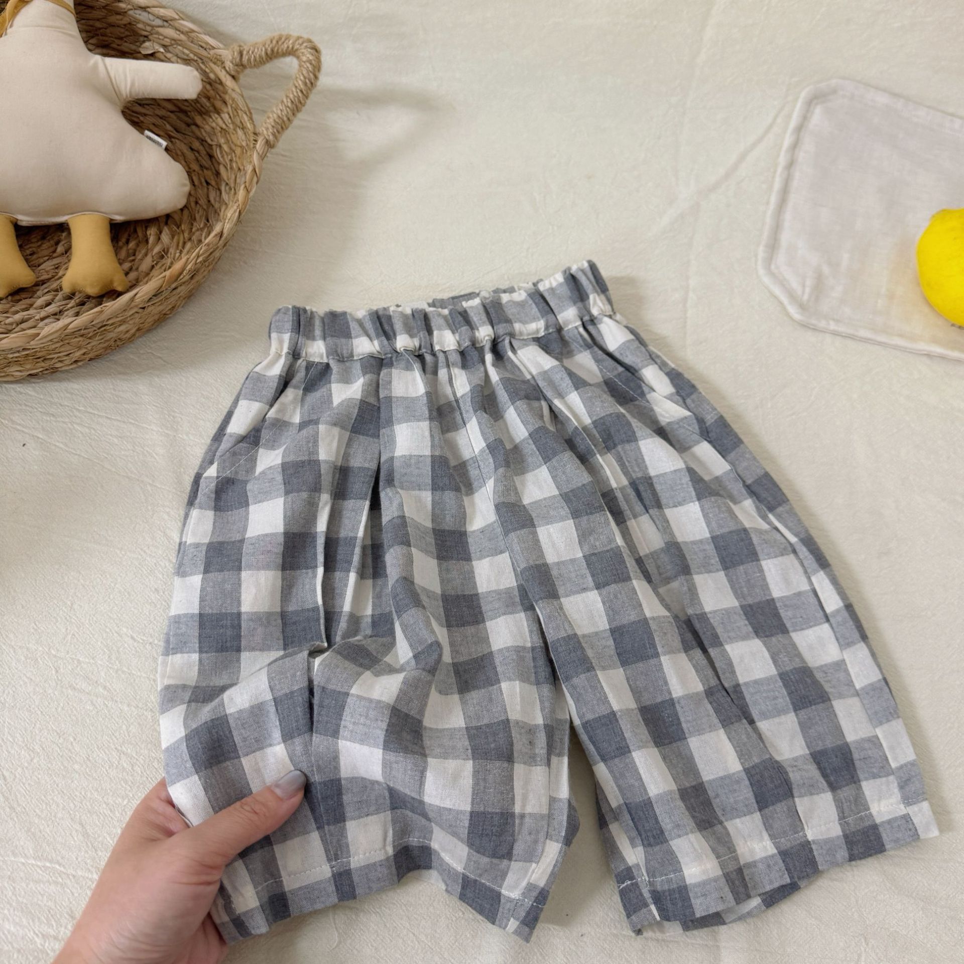 Kids Checkerboard Short Pants