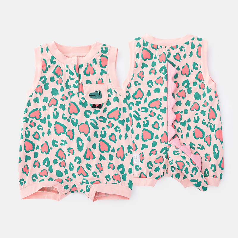 Baby Dinosaur Crocodile Embroidery Onesie
