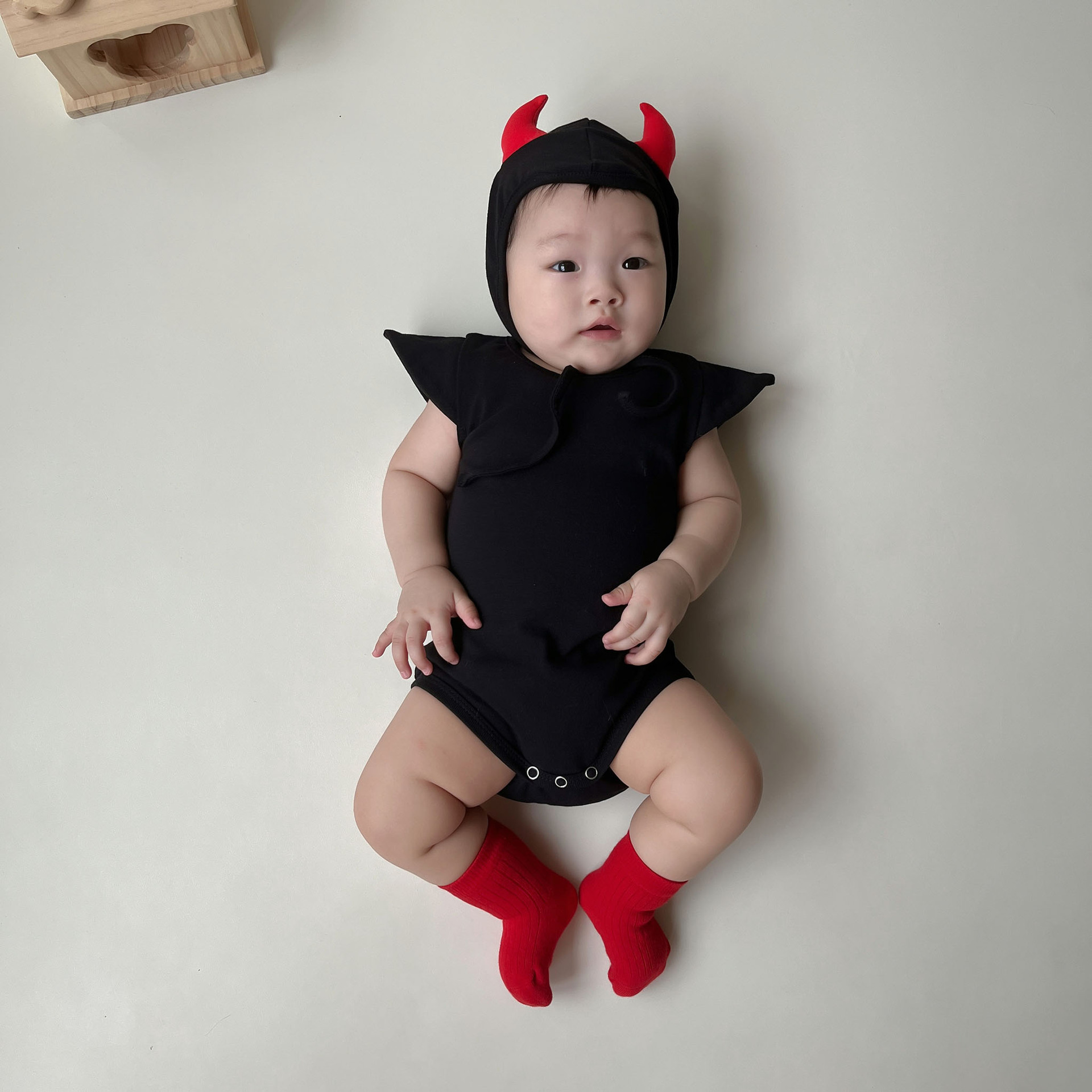 Baby Halloween Little Devil Onesie and Hat Set