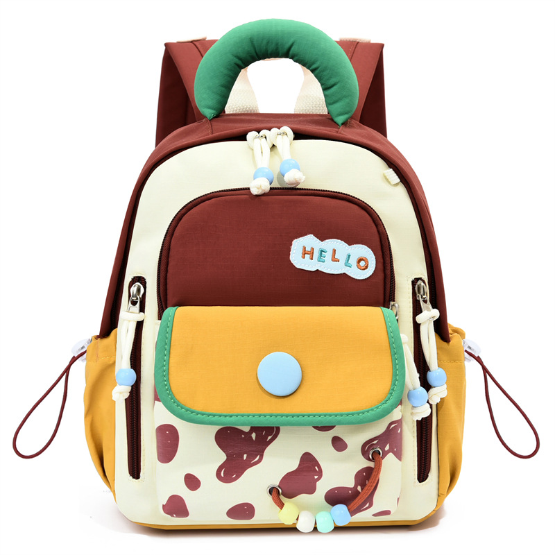 Kids Contrasting Colors Backpack for Preschool & School