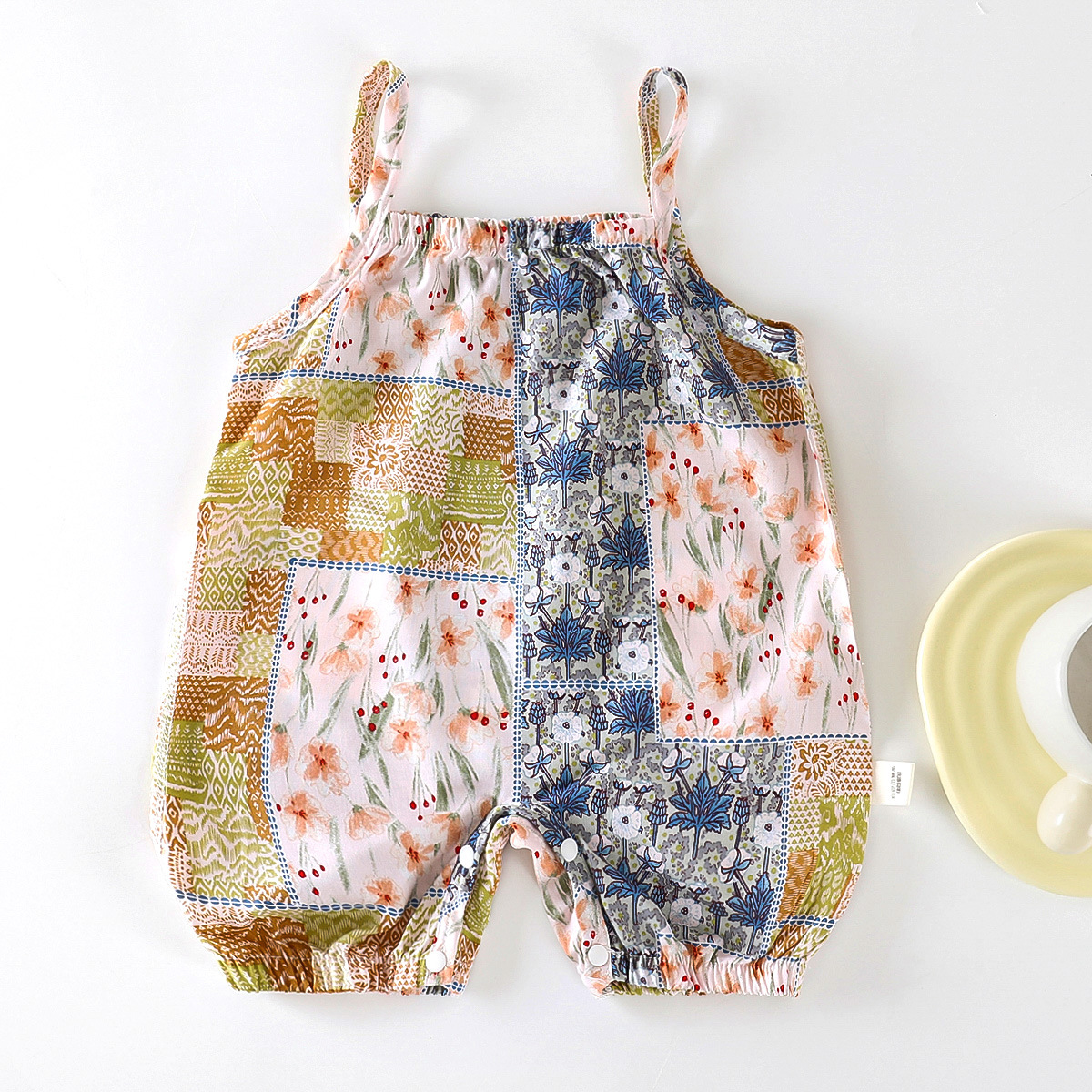 Baby Animal Floral Print Camisole Onesie