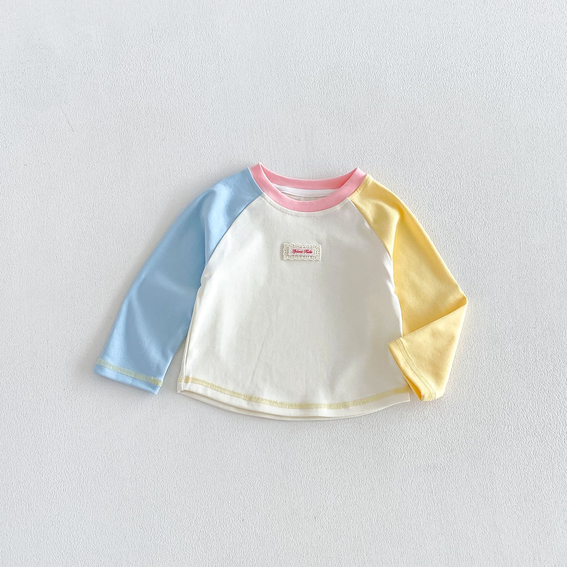 Kids Raglan Color Blocking Stripe T-shirt