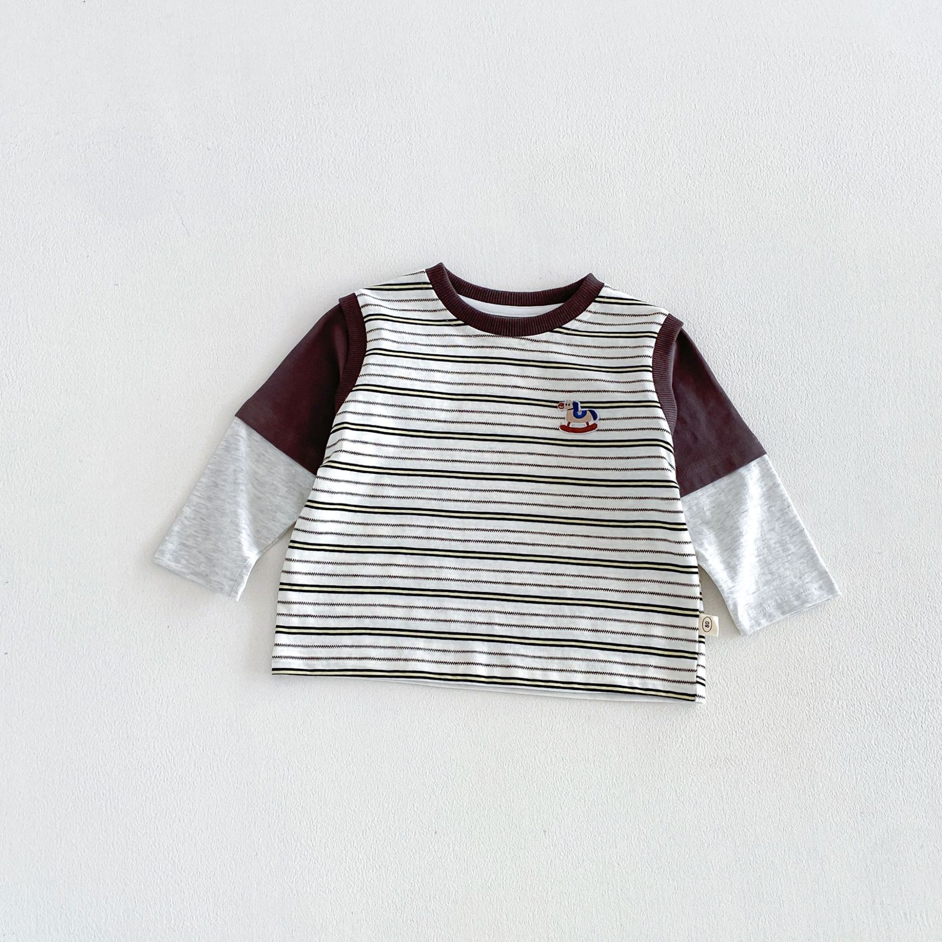 Kids Contrasting Colors Stripe T-shirt