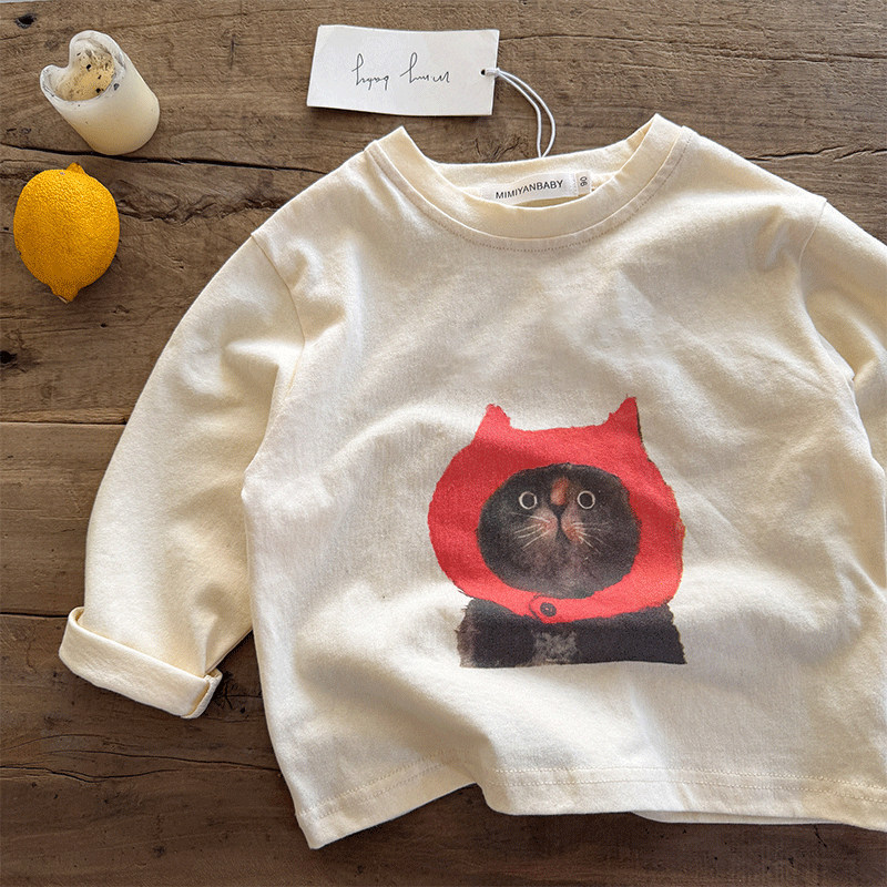 Kids Cartoon Animals Long Sleeved T-shirt