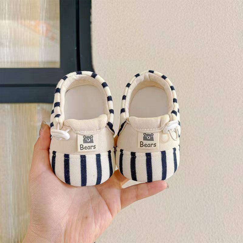Baby Striped Soft Soled Shoes