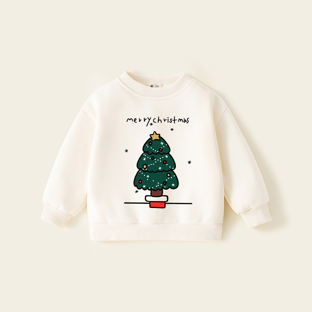 Kids Christmas Tree Fleece-Lined Sweatshir