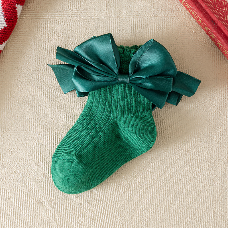 [Copy]Baby Toddler Christmas Bow Socks