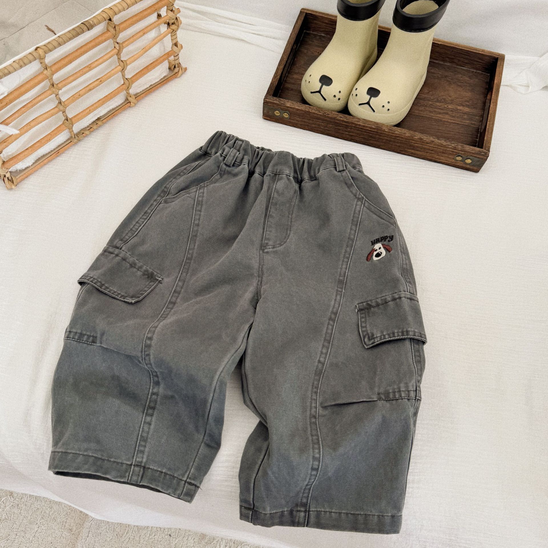 DailyBebe Kids CUTE PUPPY Pocket Pants