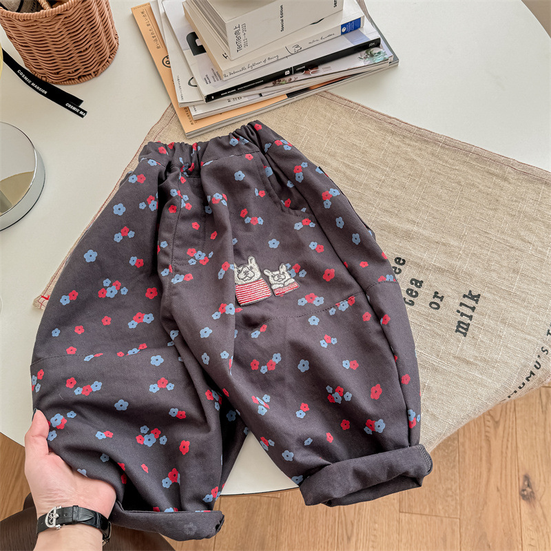 DailyBebe Kids Floral Washed Cotton Harem Pants