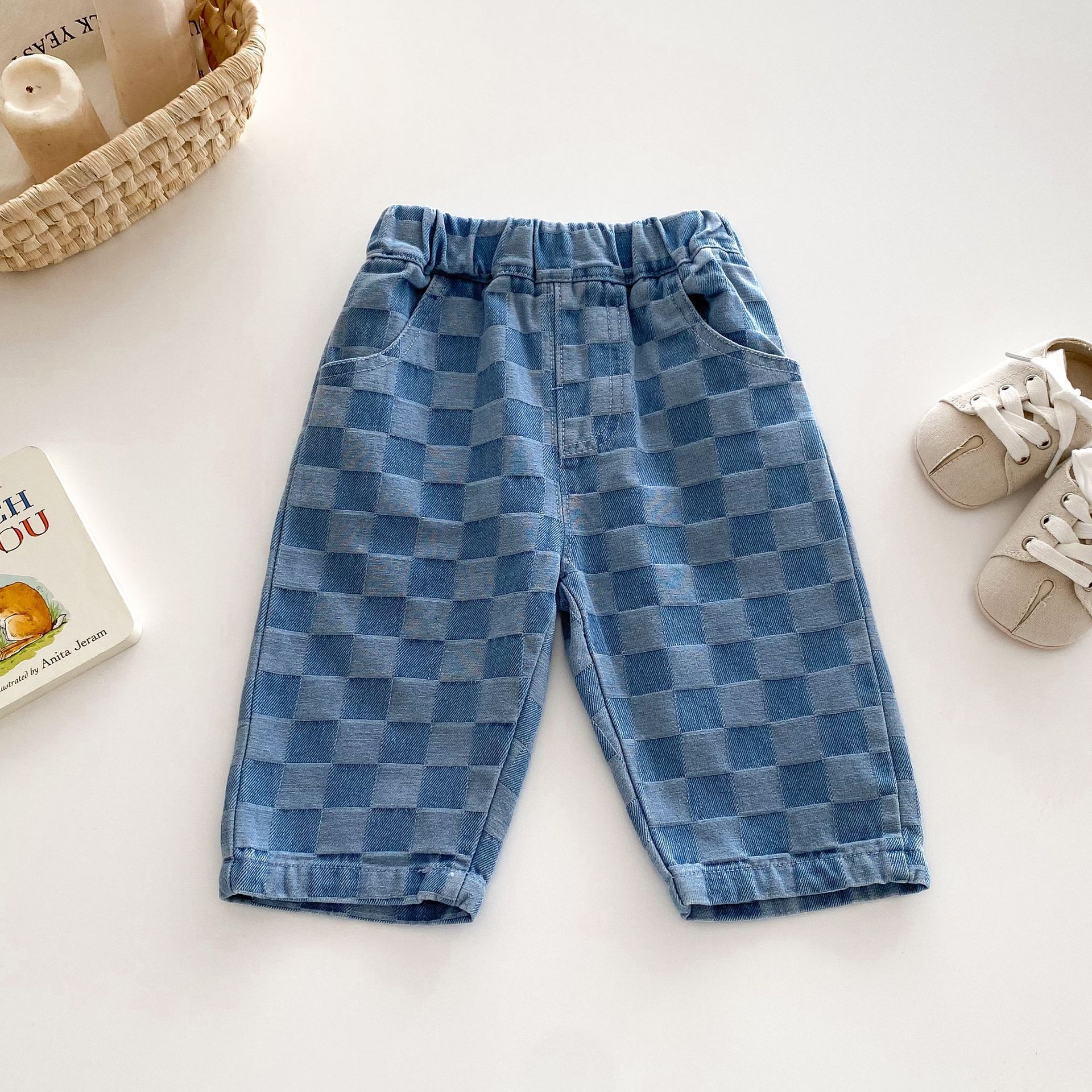 Baby Toddler Checkerboard Plaid Casual Pants