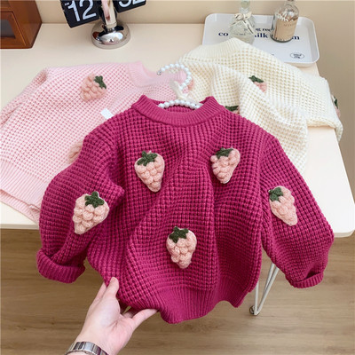 Toddler Girl Strawberry Warm Sweater