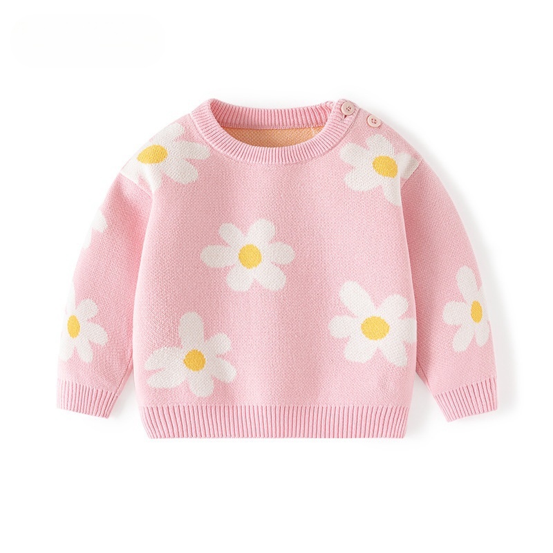 Baby Toddler Girl Flower Sweater