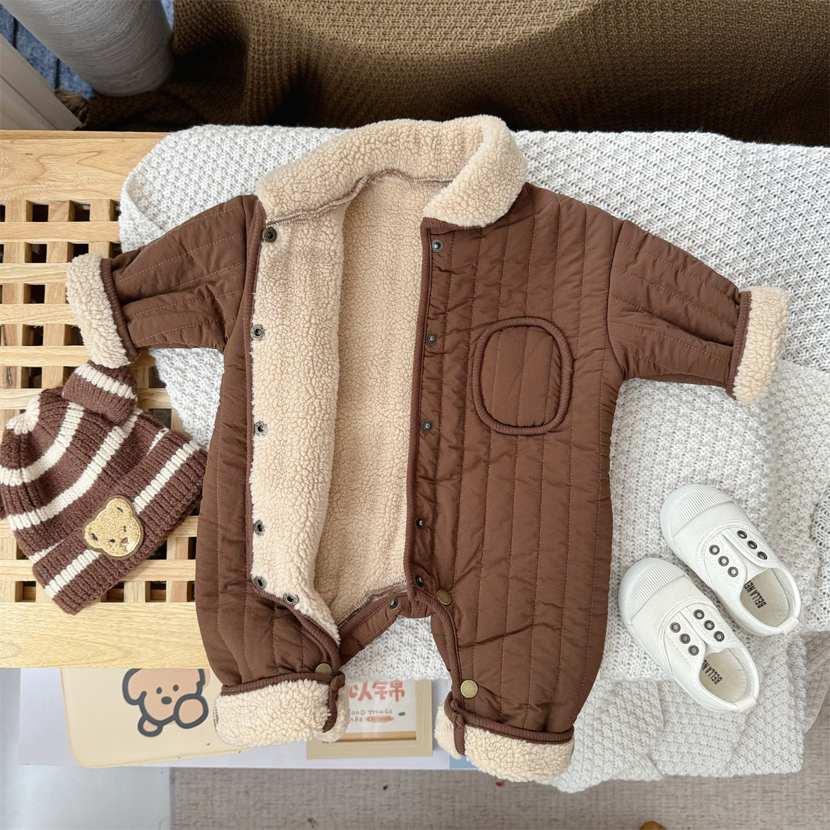 Baby Thermal Fleece-Lined Romper 