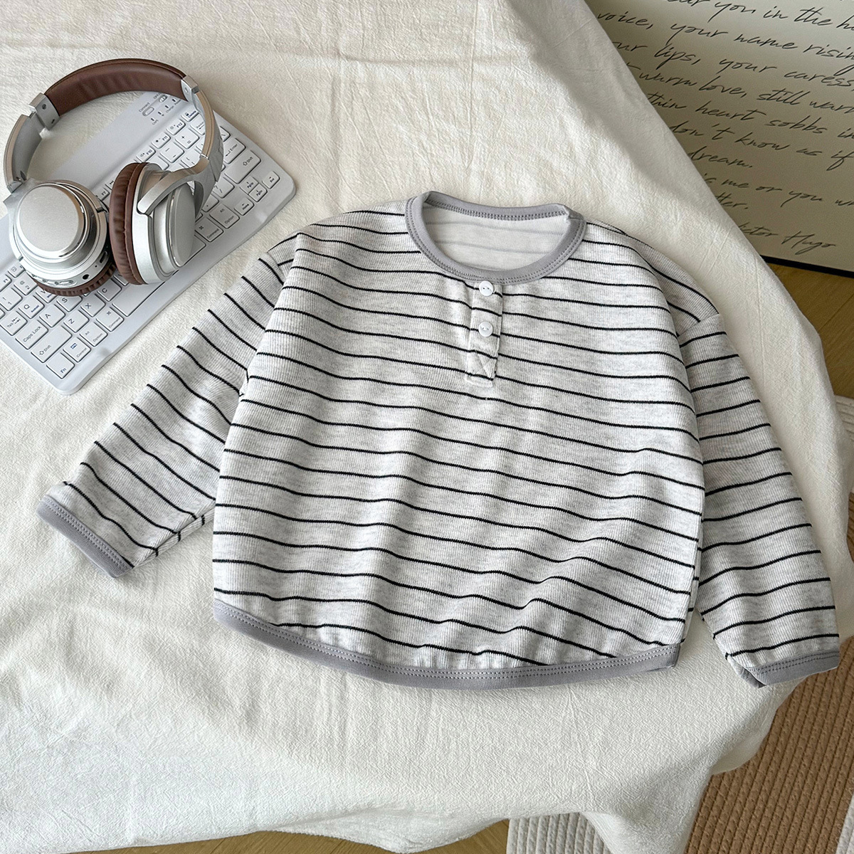 Kids Stripe Long Sleeved Base Layer Top