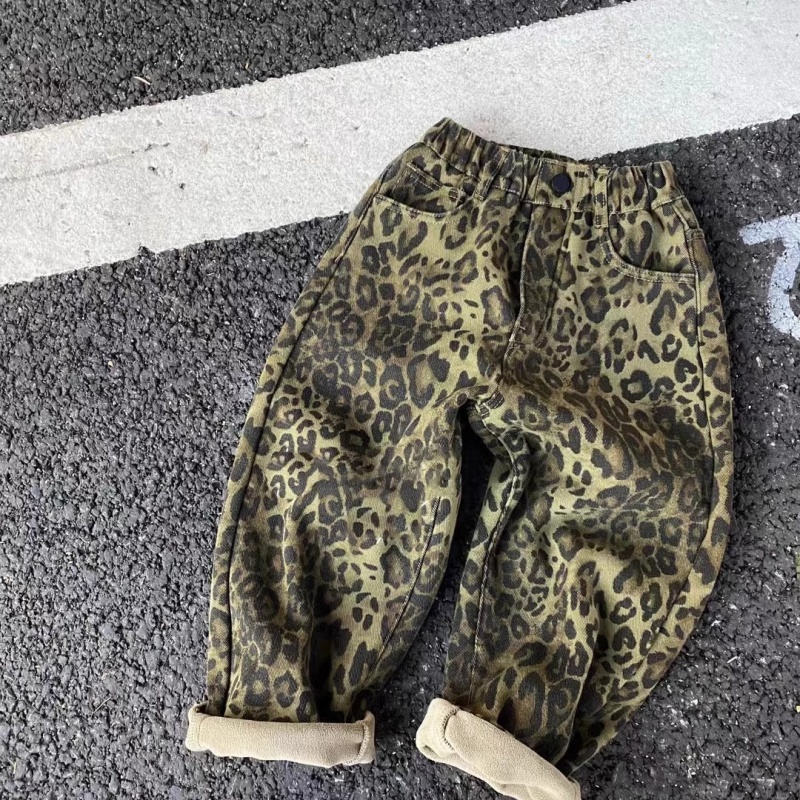 Baby Toddler Leopard Print Denim Pant