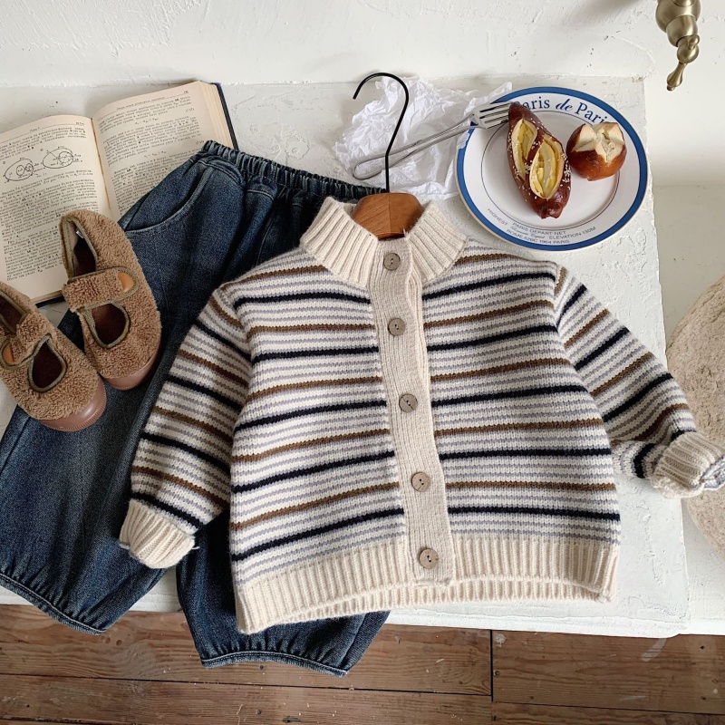 Baby Toddler Striped Cardigan Sweater